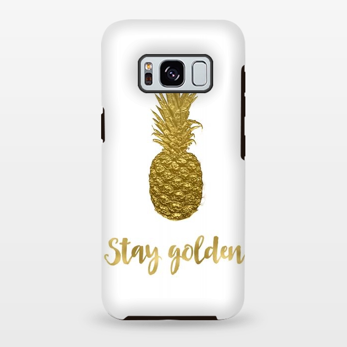 Galaxy S8 plus StrongFit Stay Golden Precious Pineapple by Andrea Haase