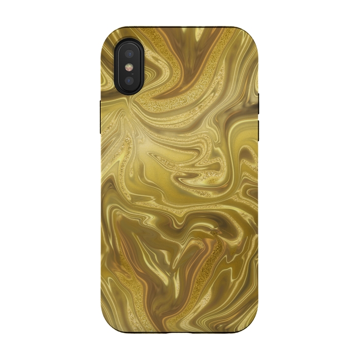 iPhone Xs / X StrongFit Liquid Gold by Andrea Haase