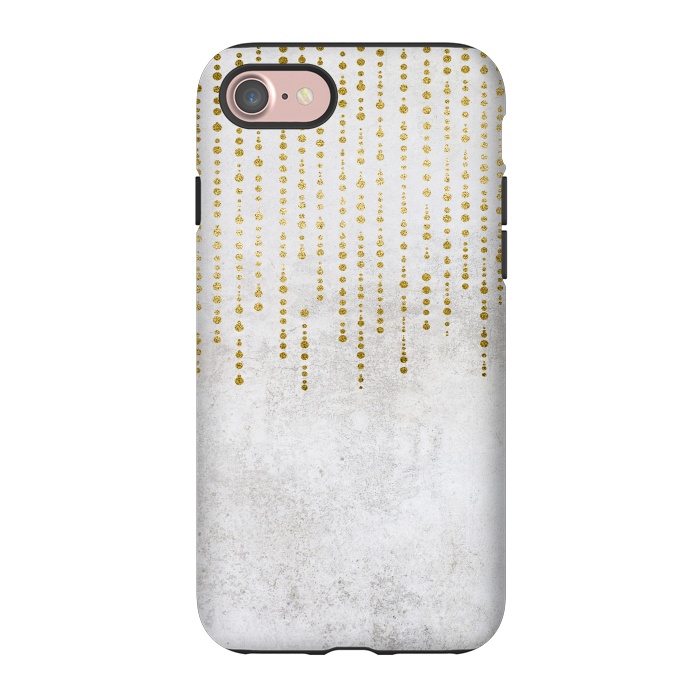 iPhone 7 StrongFit Golden Rhinestone Embellishment by Andrea Haase