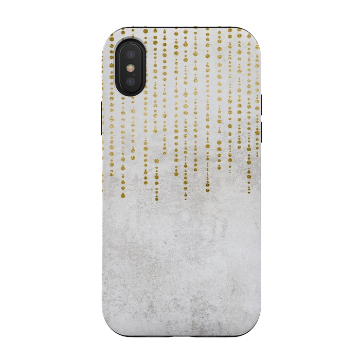 iPhone Xs / X StrongFit Golden Rhinestone Embellishment by Andrea Haase