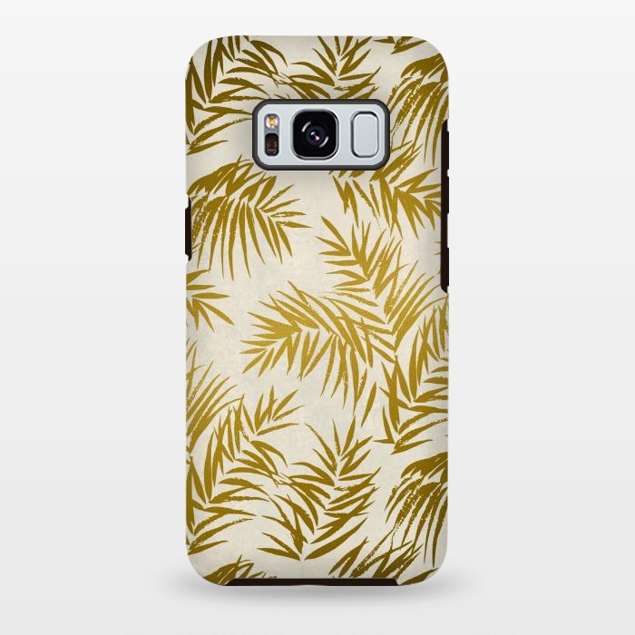 Galaxy S8 plus StrongFit Golden Palm Leaves 2 by Andrea Haase
