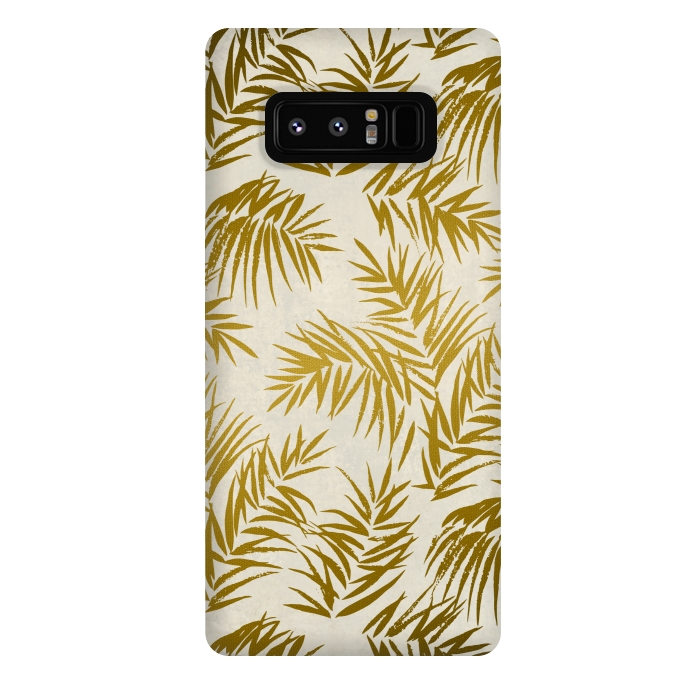 Galaxy Note 8 StrongFit Golden Palm Leaves 2 by Andrea Haase