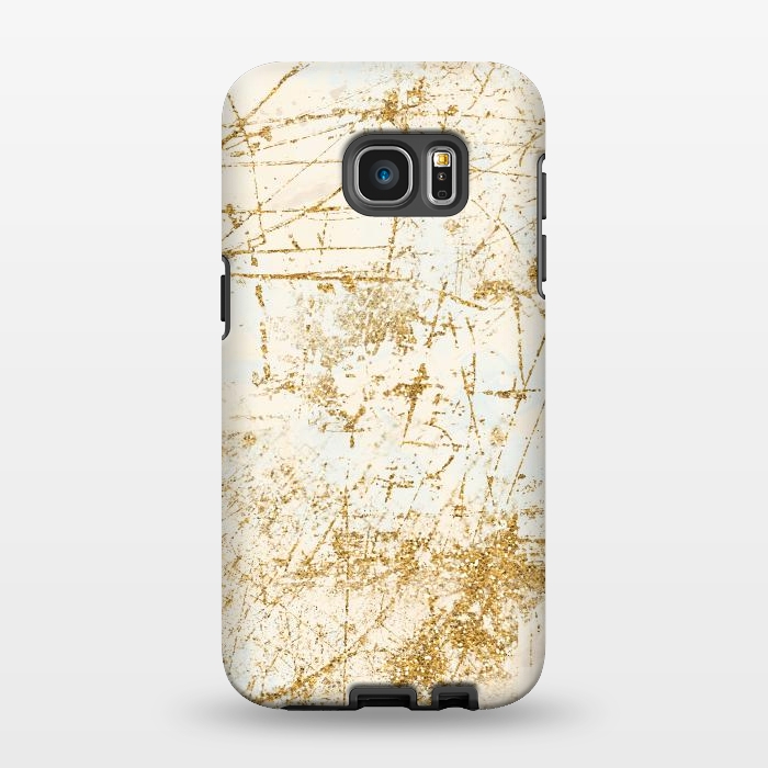 Galaxy S7 EDGE StrongFit Golden Scratches by Andrea Haase