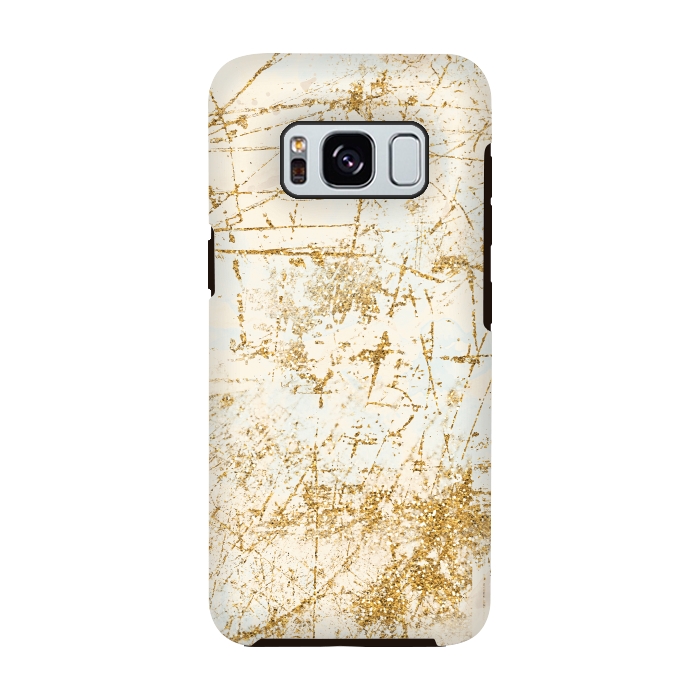 Galaxy S8 StrongFit Golden Scratches by Andrea Haase