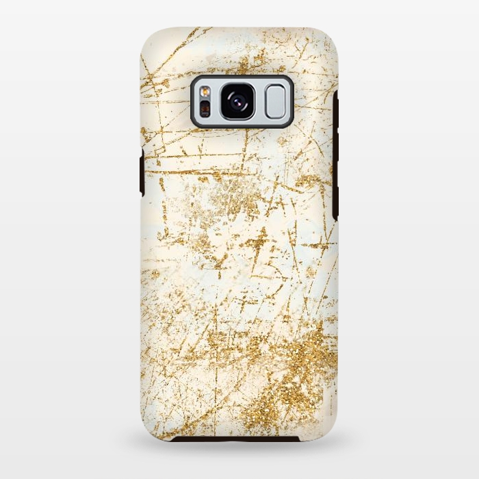 Galaxy S8 plus StrongFit Golden Scratches by Andrea Haase