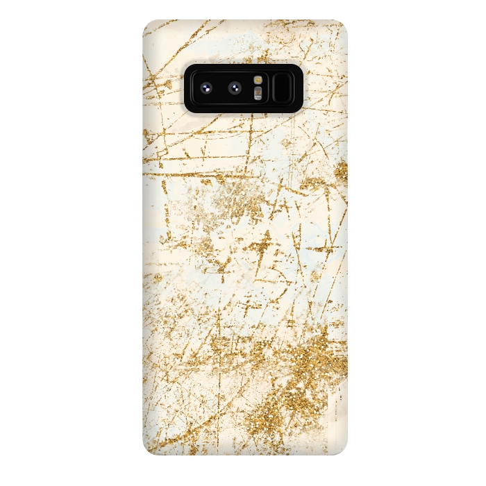 Galaxy Note 8 StrongFit Golden Scratches by Andrea Haase
