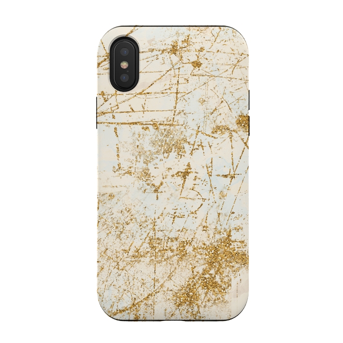 iPhone Xs / X StrongFit Golden Scratches by Andrea Haase