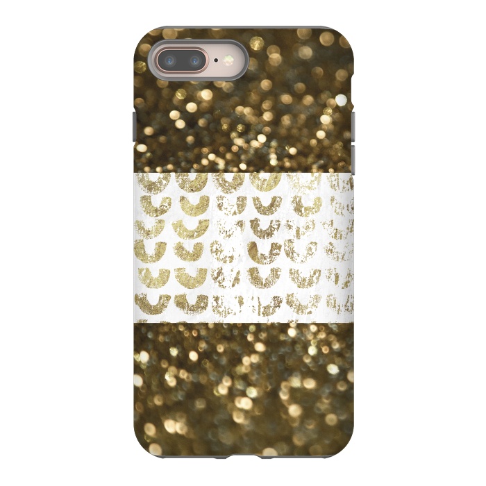 iPhone 7 plus StrongFit Golden Glitter by Andrea Haase
