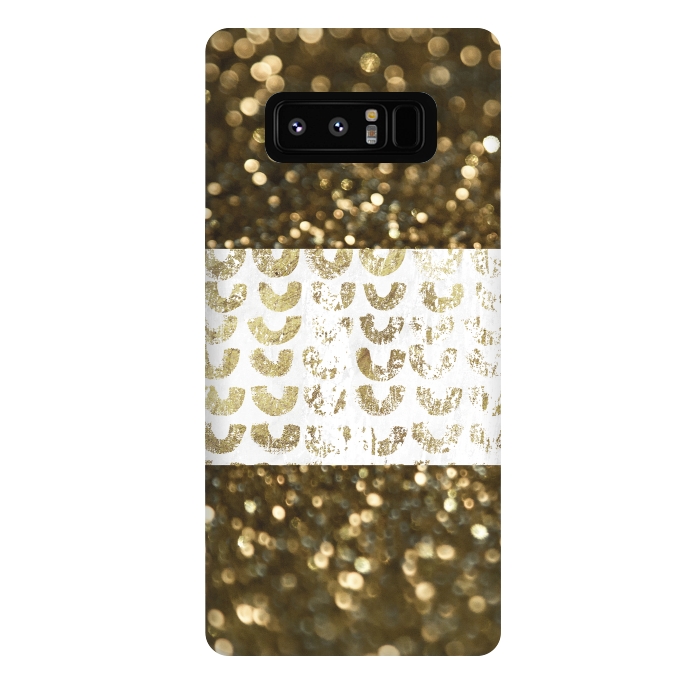 Galaxy Note 8 StrongFit Golden Glitter by Andrea Haase