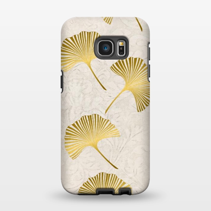 Galaxy S7 EDGE StrongFit Golden Gingko Leaves by Andrea Haase
