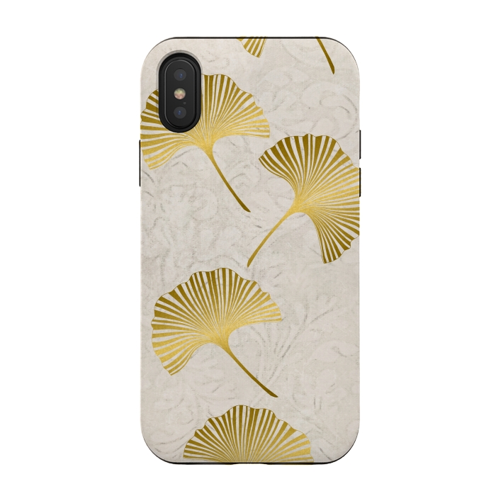 iPhone Xs / X StrongFit Golden Gingko Leaves by Andrea Haase