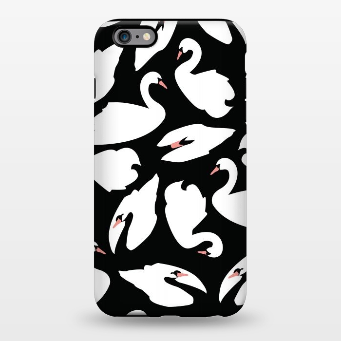 iPhone 6/6s plus StrongFit White Swans On Black by Jelena Obradovic