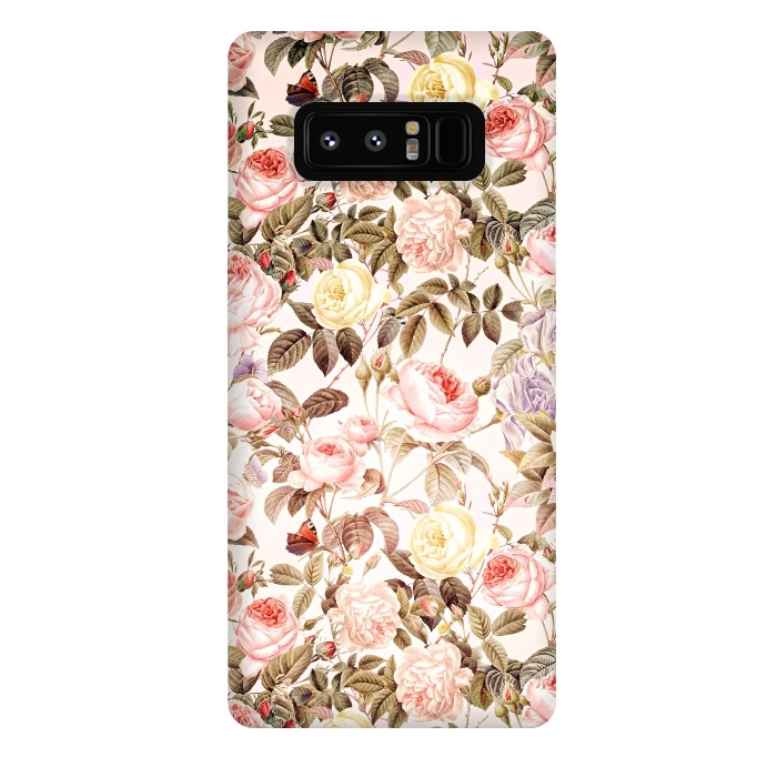 Galaxy Note 8 StrongFit Vintage Roses Pattern by  Utart