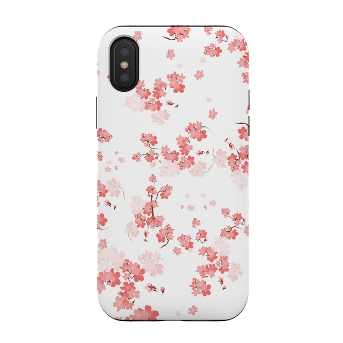 iPhone Xs / X StrongFit Cherry Flower (spring floral pattern) by Bledi
