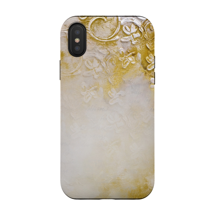 iPhone Xs / X StrongFit Artwork Golden Texture by Andrea Haase