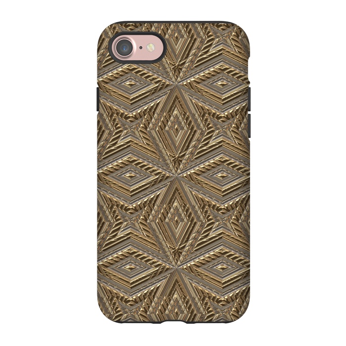 iPhone 7 StrongFit Golden Embossed Ornaments by Andrea Haase