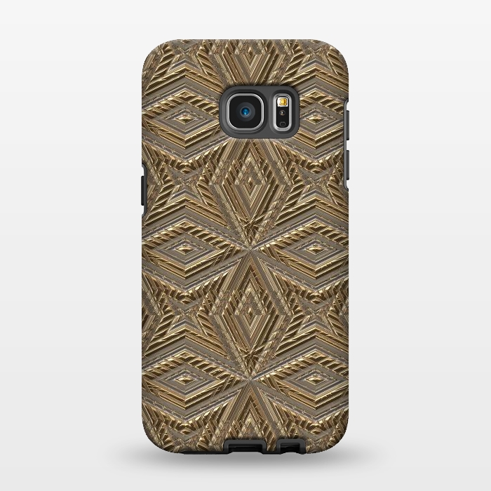 Galaxy S7 EDGE StrongFit Golden Embossed Ornaments by Andrea Haase