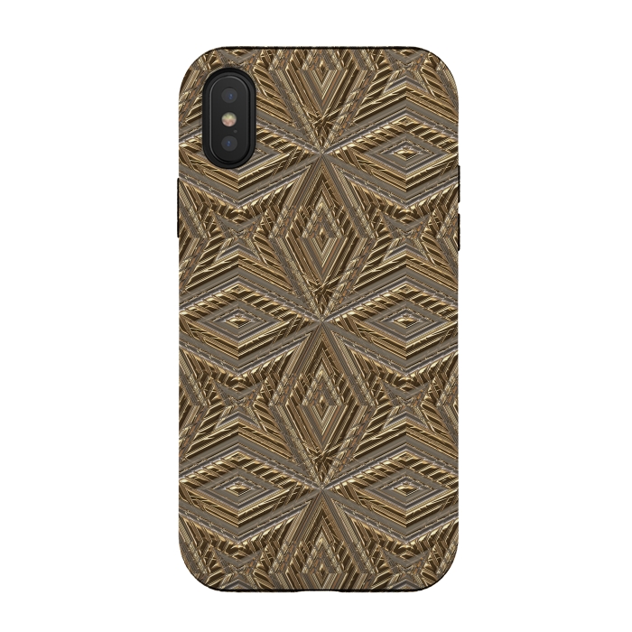 iPhone Xs / X StrongFit Golden Embossed Ornaments by Andrea Haase