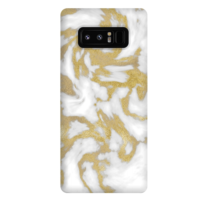 Galaxy Note 8 StrongFit White Gold Faux Marble by Andrea Haase