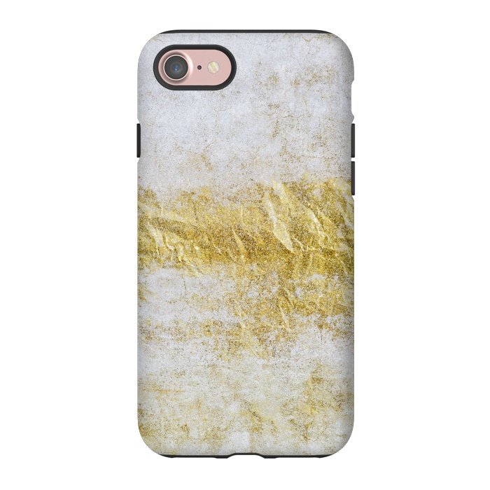 iPhone 7 StrongFit Concrete And Gold 2 by Andrea Haase