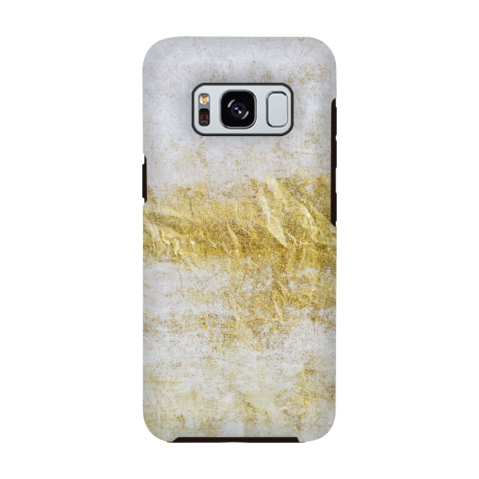 Galaxy S8 StrongFit Concrete And Gold 2 by Andrea Haase