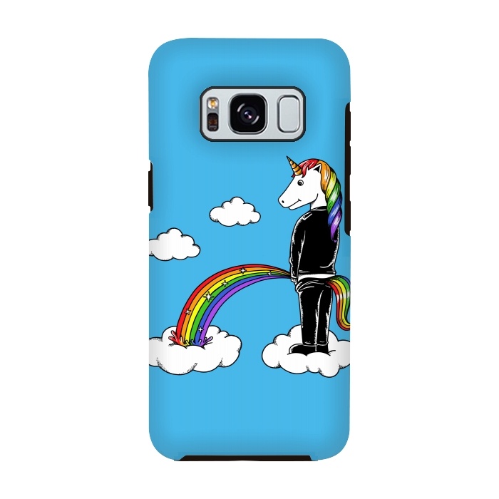 Galaxy S8 StrongFit Unicorn Rainbow Blue by Coffee Man