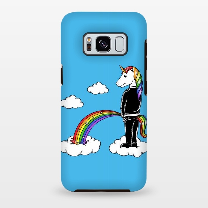 Galaxy S8 plus StrongFit Unicorn Rainbow Blue by Coffee Man