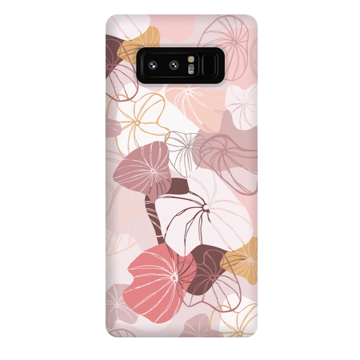 Galaxy Note 8 StrongFit Abstract Dandelion Seeds on Pink by Paula Ohreen