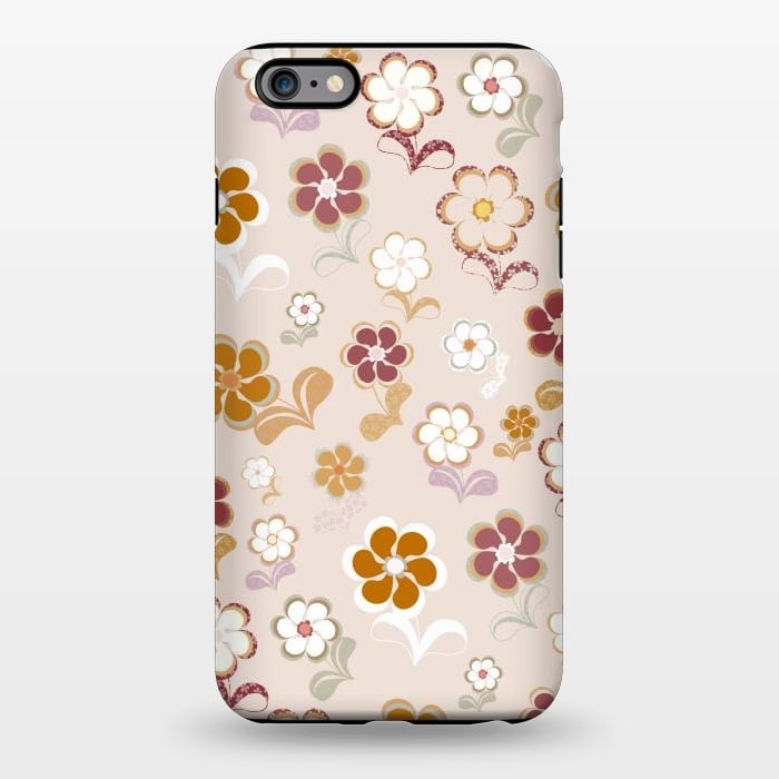 iPhone 6/6s plus StrongFit 60s Flowers on Light Pink by Paula Ohreen