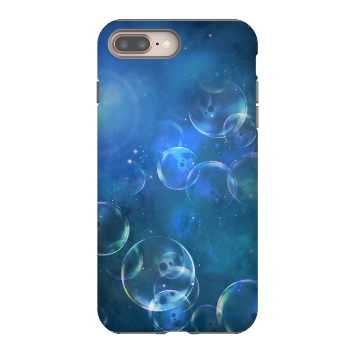 iPhone 7 plus StrongFit Surreal Blue Bubbles by Andrea Haase