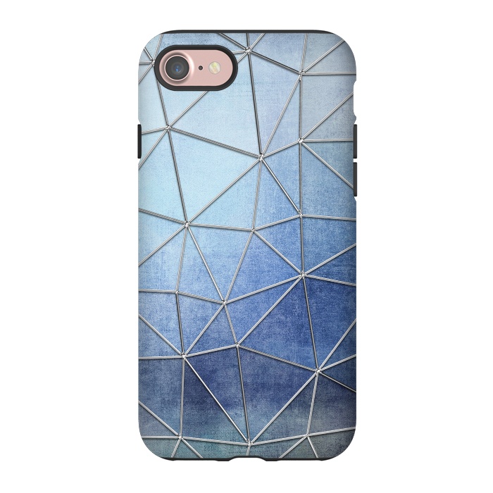 iPhone 7 StrongFit Blue Triangles 2 by Andrea Haase