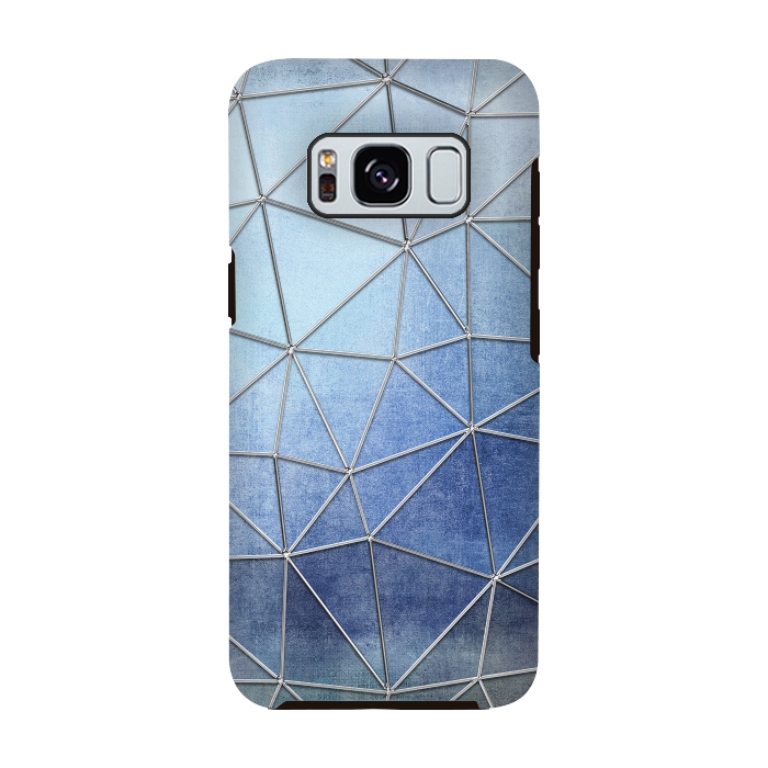 Galaxy S8 StrongFit Blue Triangles 2 by Andrea Haase