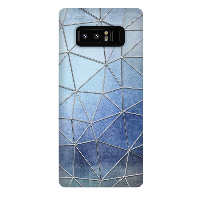 Galaxy Note 8 StrongFit Blue Triangles 2 by Andrea Haase
