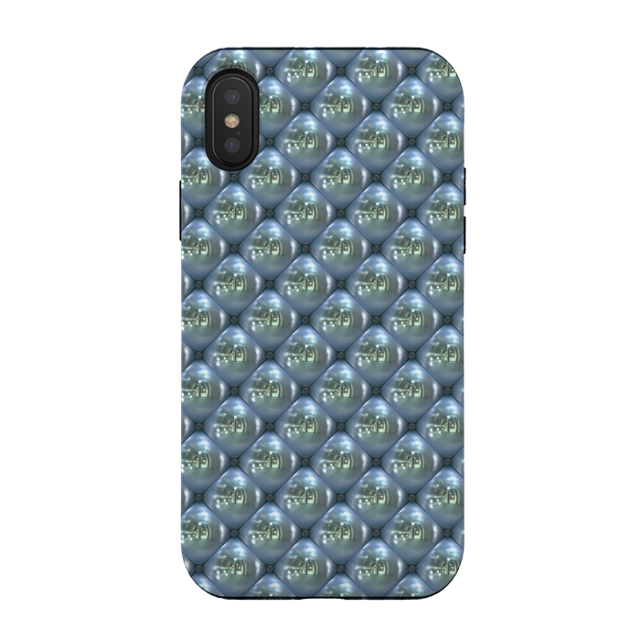 iPhone Xs / X StrongFit Blue Shimmering Pearls by Andrea Haase
