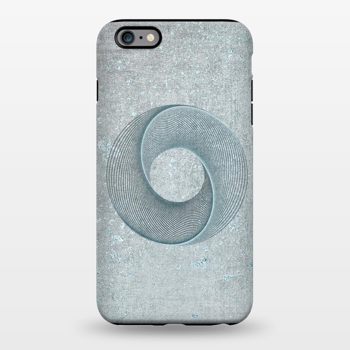 iPhone 6/6s plus StrongFit Teal Line Art Circle  by Andrea Haase