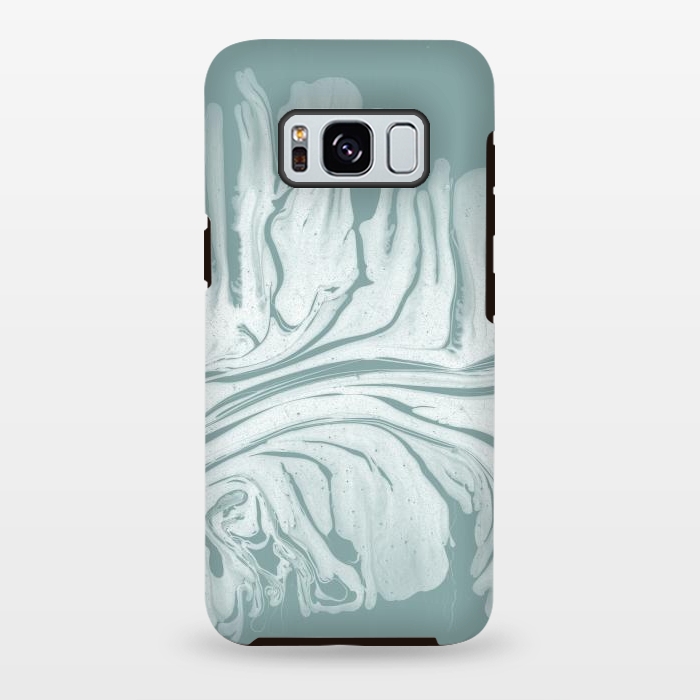 Galaxy S8 plus StrongFit Teal Liquid Paint by Andrea Haase