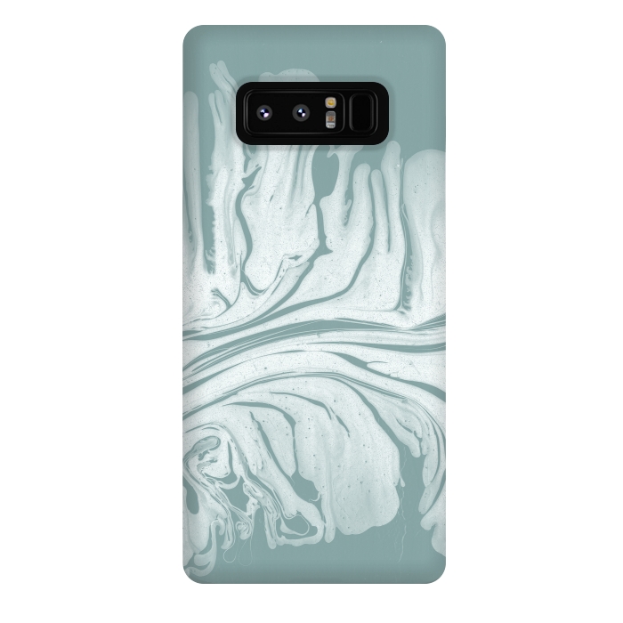 Galaxy Note 8 StrongFit Teal Liquid Paint by Andrea Haase