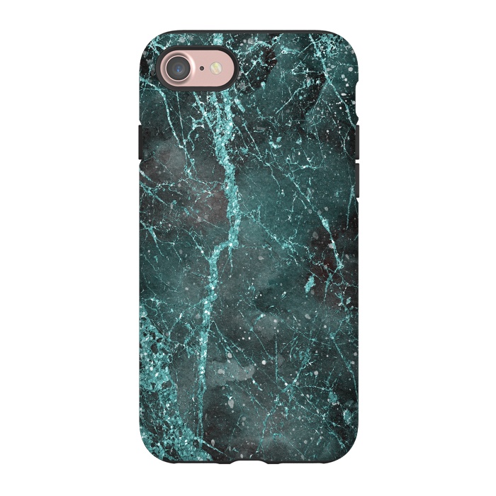 iPhone 7 StrongFit Glamorous Turquoise Glitter 2 by Andrea Haase