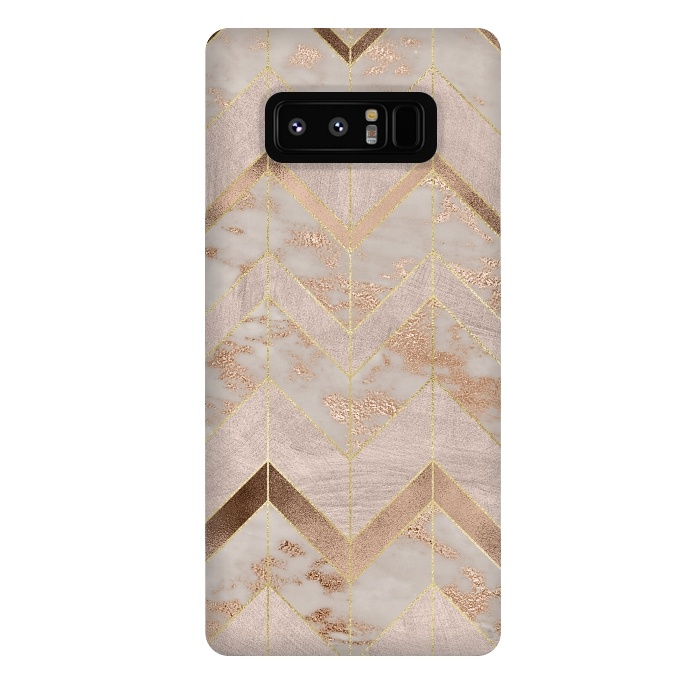 Galaxy Note 8 StrongFit Marble Rosegold Chevron by  Utart