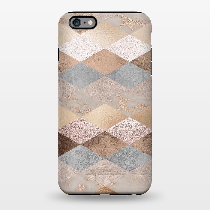 iPhone 6/6s plus StrongFit Marble Rose Gold Argyle by  Utart