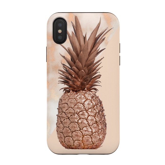 iPhone Xs / X StrongFit Sweet Copper Pineapple and Marble by  Utart
