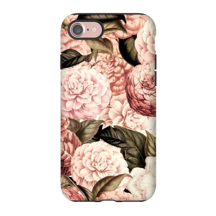 iPhone 7 StrongFit Pink Vintage Camelia Pattern by  Utart