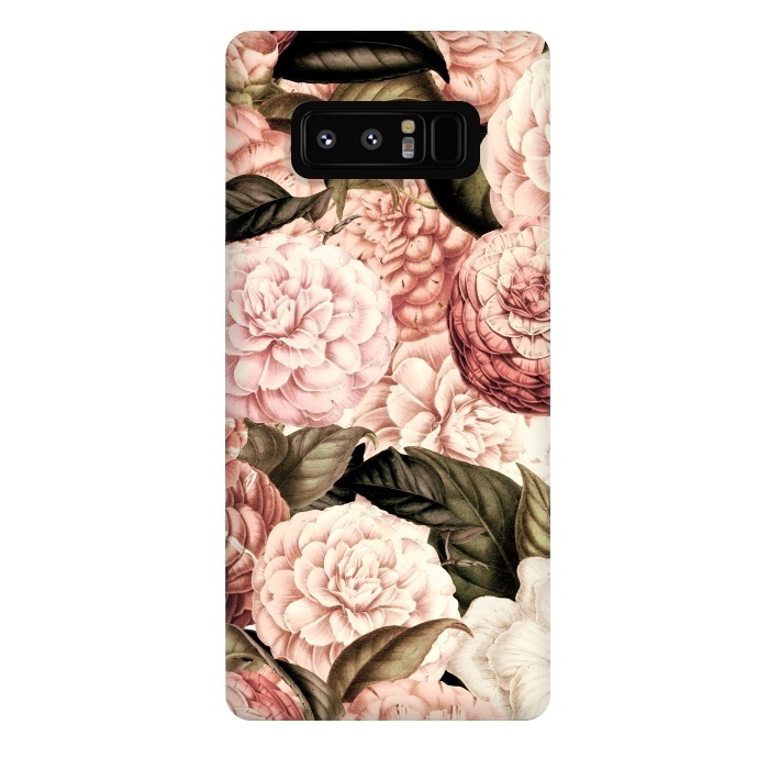 Galaxy Note 8 StrongFit Pink Vintage Camelia Pattern by  Utart