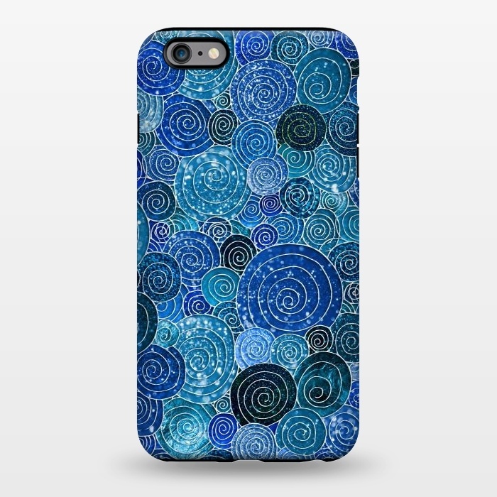 iPhone 6/6s plus StrongFit Blue Glitter Circles Dance by  Utart