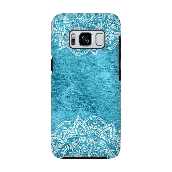 Galaxy S8 StrongFit Blue and White Mandala by  Utart