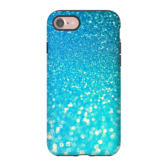 iPhone 7 StrongFit Ocean Teal Blue Glitter by  Utart