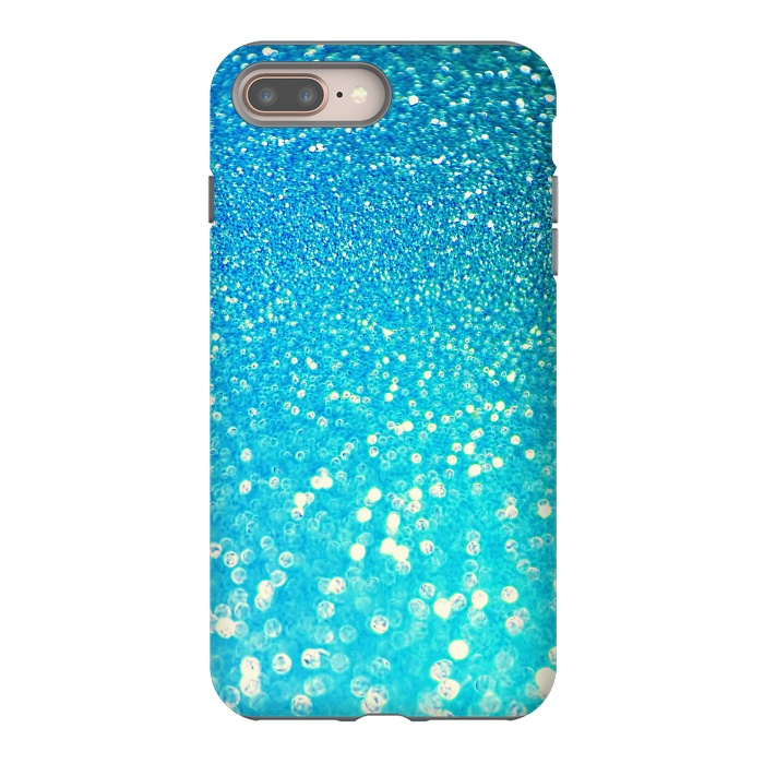 iPhone 7 plus StrongFit Ocean Teal Blue Glitter by  Utart
