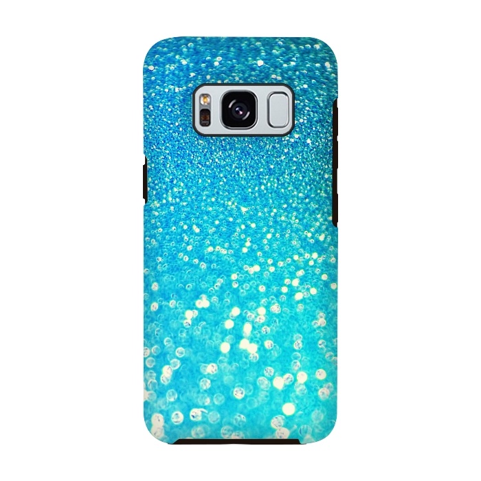 Galaxy S8 StrongFit Ocean Teal Blue Glitter by  Utart