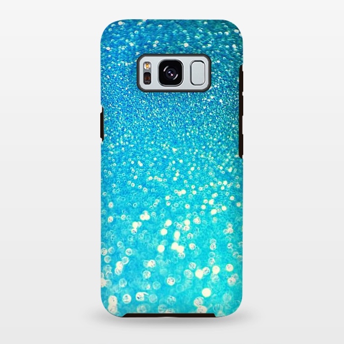Galaxy S8 plus StrongFit Ocean Teal Blue Glitter by  Utart