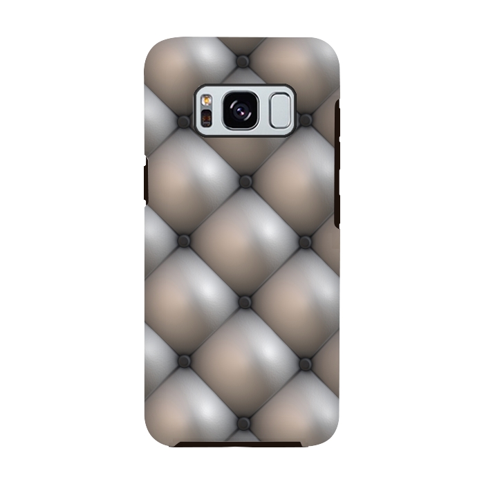 Galaxy S8 StrongFit Shimmering Brushed Silver by Andrea Haase
